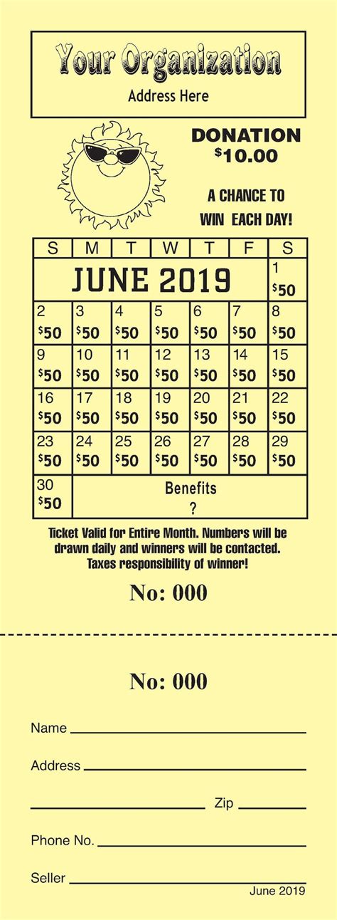 Order Cash Calendar tickets .